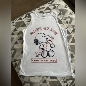 Peanuts White Graphic Tank Size XL